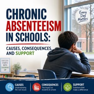 Student with backpack missing school days, illustrating chronic absenteeism and support strategies