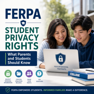 FERPA student privacy rights infographic for parents and students about protecting education records