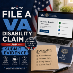 Step-by-step guide to filing a VA disability claim and submitting evidence for veterans